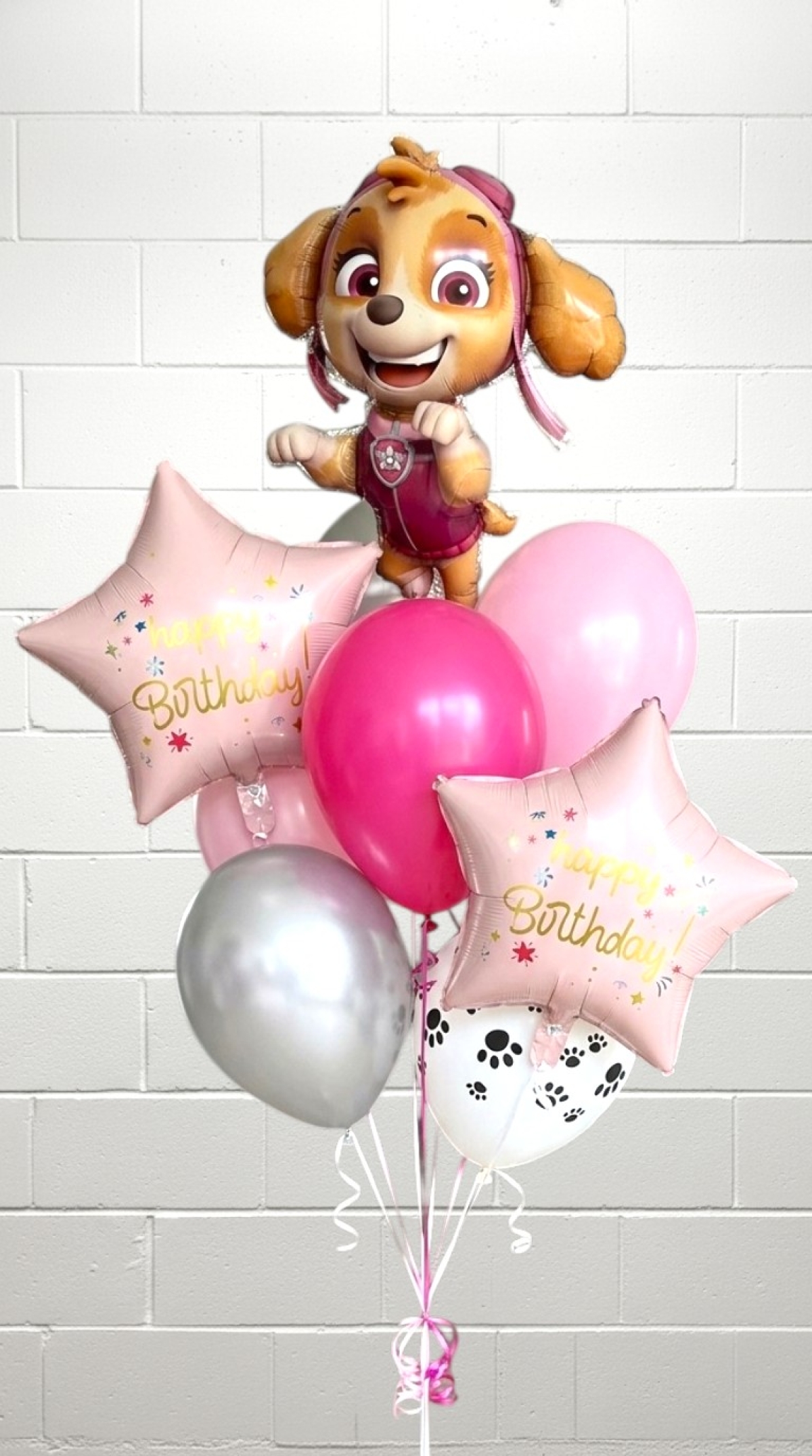 Paw Patrol Skye Happy Birthday Balloon Bouquet