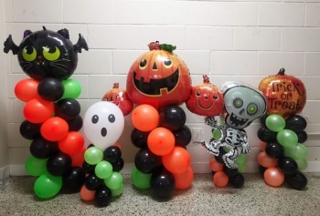3-5FT Pentagon Column Halloween Stand Up Air Filled Set INDOOR