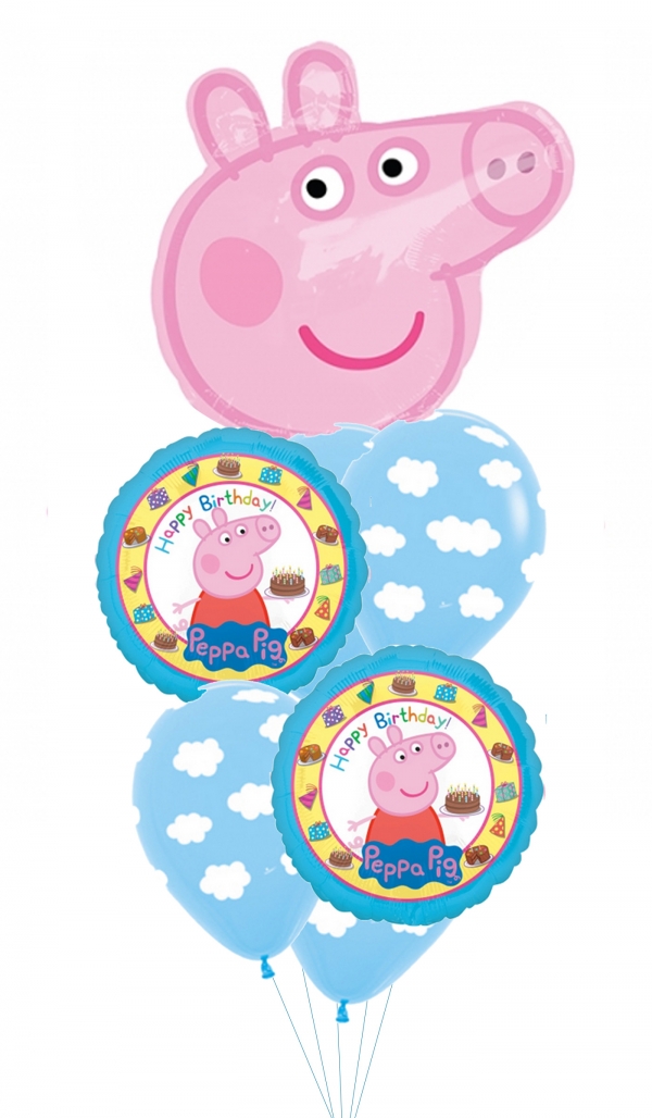 Peppa & Clouds Birthday Bouquet