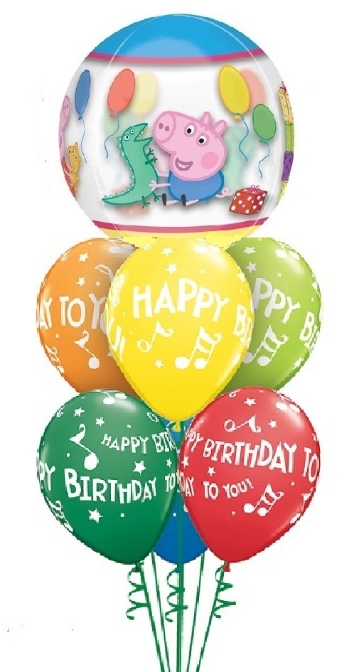 Peppa Pig Birthday Balloon Bouquet 2 