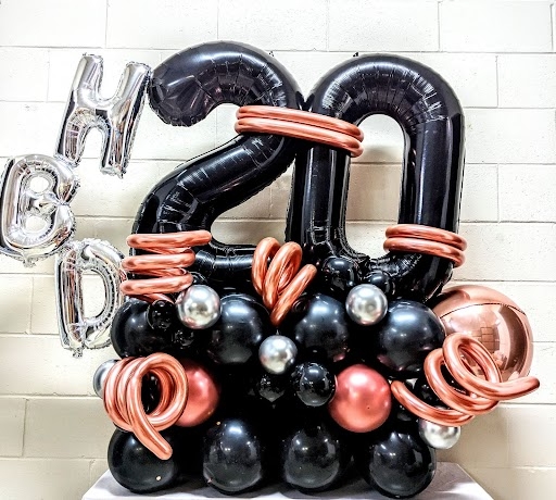 Pick An Age Deluxe Black and Rose Gold Elegant Stand Up 