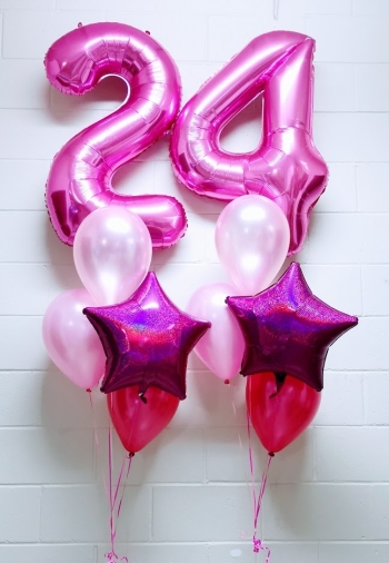 Pick an Age Elegant Set Balloon Bouquet In Pink