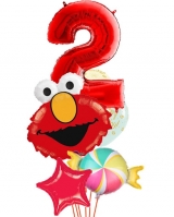 Pick an Age Sesame Street Elmo Sweet Birthday Party Balloon Bouquet