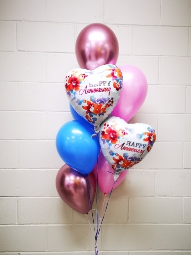 Pink & Blue Beauty Happy Anniversary Balloon Bouquet 