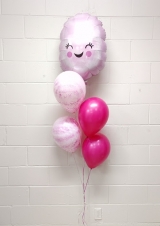 Pink Cotton Candy Graffiti Balloon Bouquet 