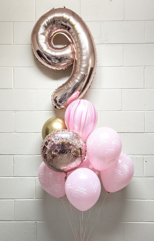 Pink & Rose Gold Essence Birthday Bouquet
