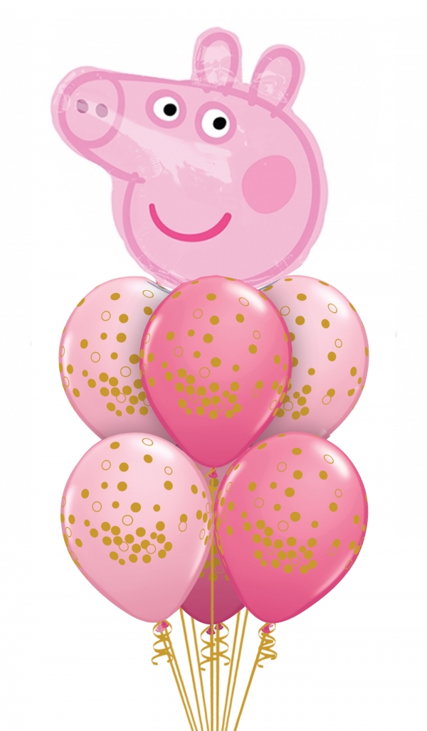 Plenty of Pink Peppa Balloon Bouquet