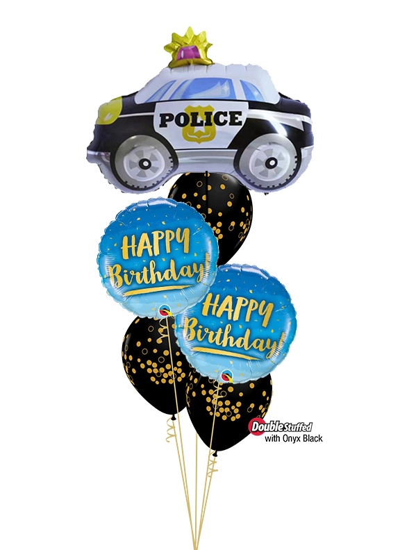 Police Car Birthday Balloon Bouqu