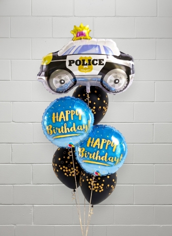 Police Car Birthday Balloon Bouqu