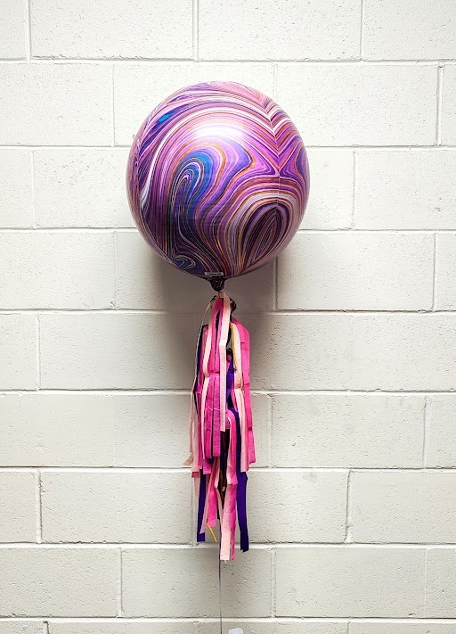 Purple Marble Orbz With 1/4 TASSEL