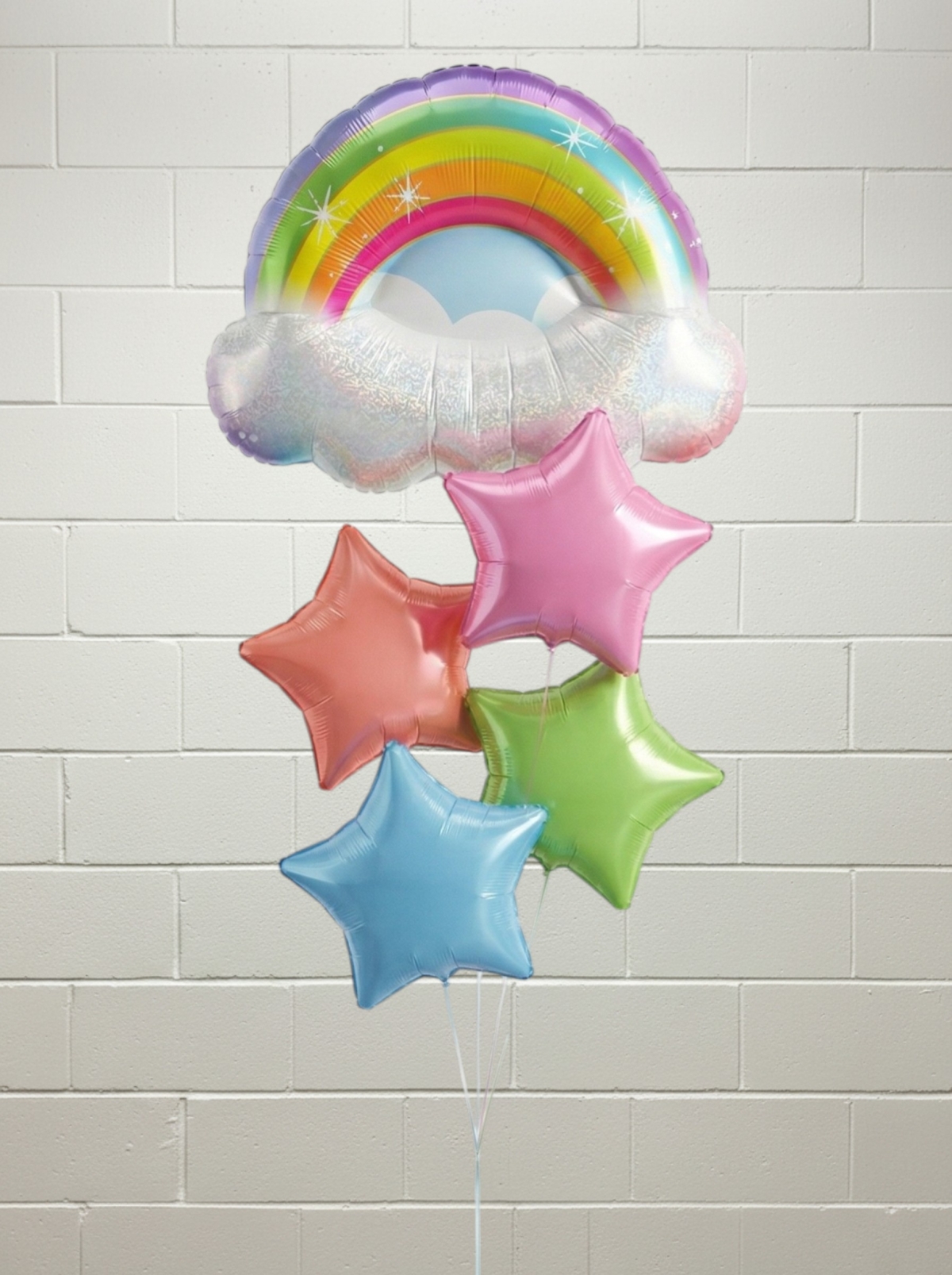 Rainbow Stars Latex-Free Balloon Bouquet