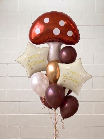 Mushroom Birthday Balloon Bouquet