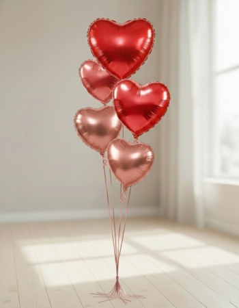 Red Hearts Love You Balloon Bouquet