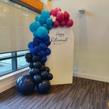 [3 DAY RENTAL] 6.6 ft Backdrop with Custom Message and  Balloon Garland (Indoor)