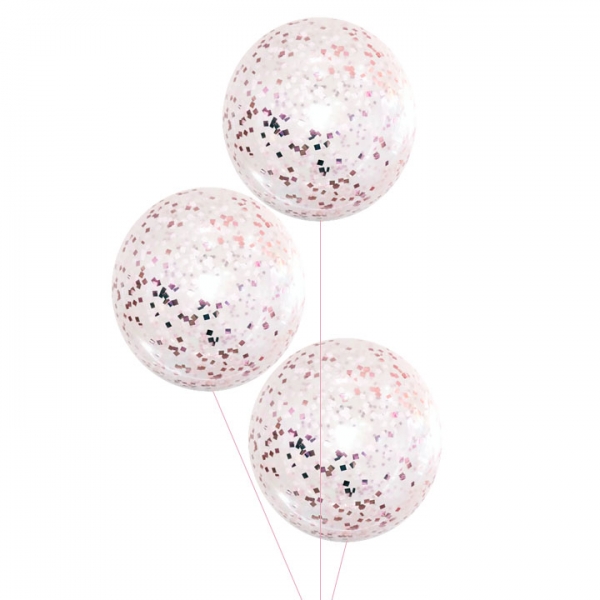 Rose Gold 24 Inch Confetti Round Bundle