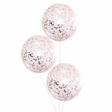 Rose Gold 24 Inch Confetti Round Bundle