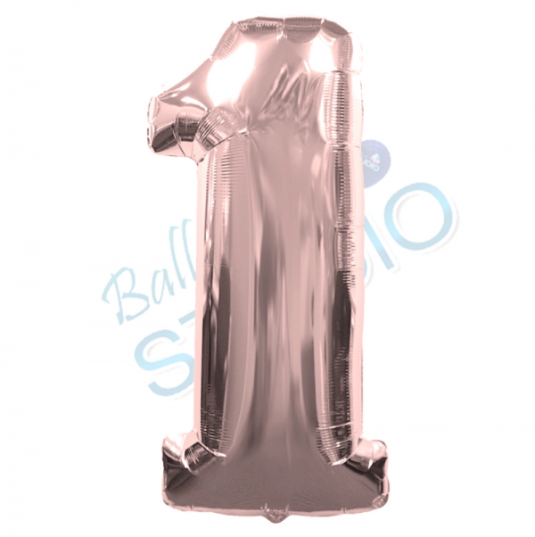 Rose Gold Balloon Number 1