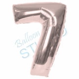 Rose Gold Balloon Number 7