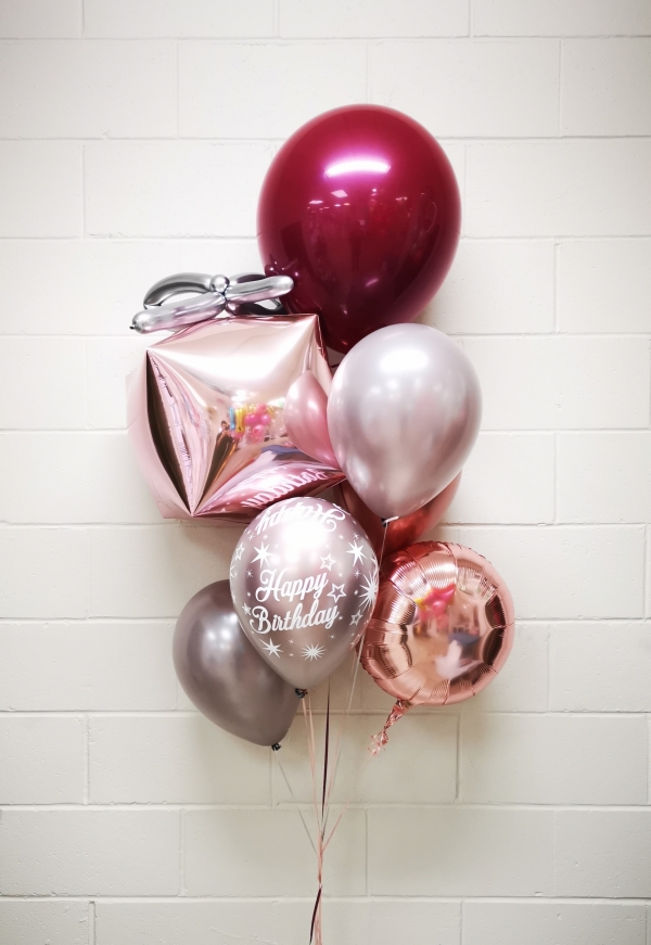 Rose Gold Brilliance Birthday Bouquet