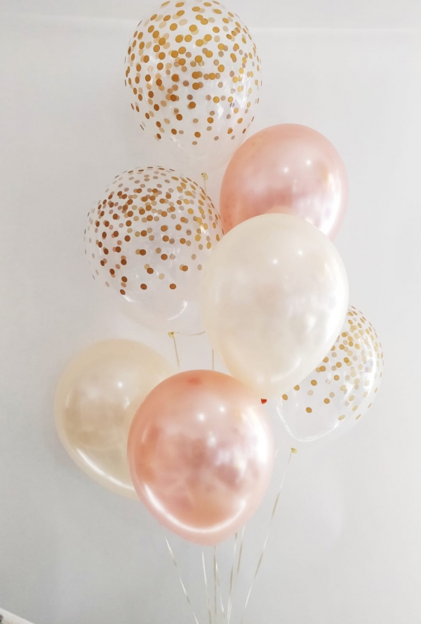 Rose Gold Confetti bouquet 
