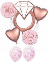 Rose Gold Diamond Ring Bouquet