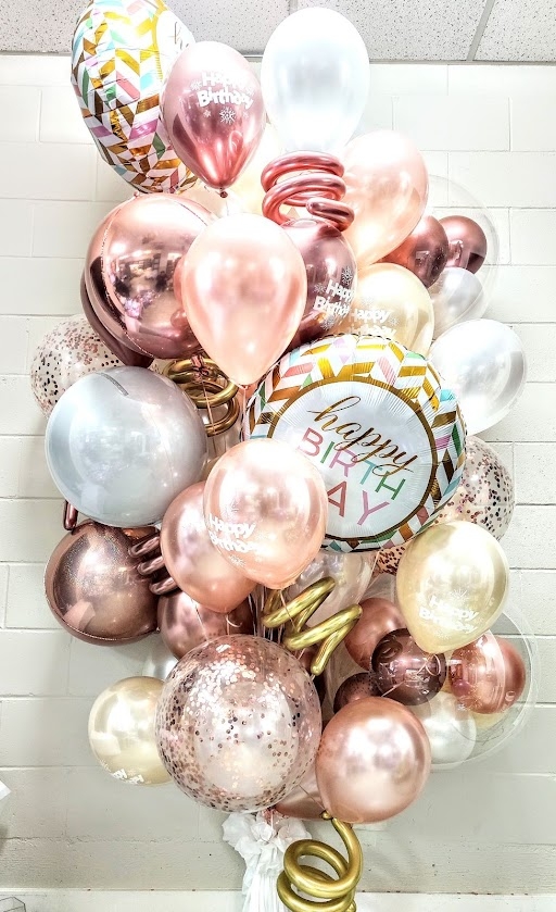 Rose Gold Ginormous Jewel Spoil Them Rotten Enormous Balloon Bouquet HG