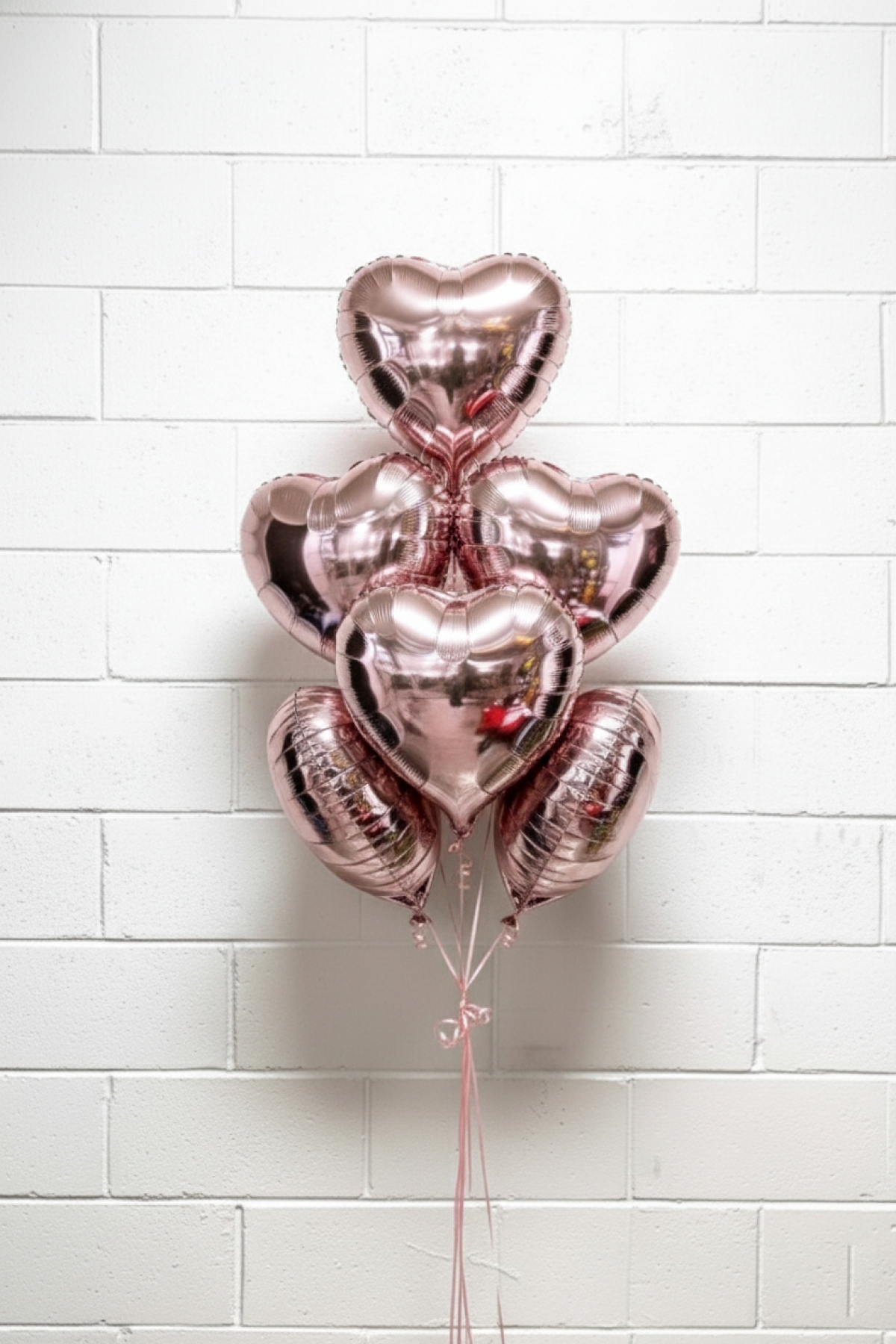 Rose Gold Hearts Balloon Bouquet