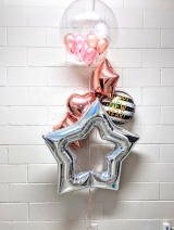 Rose Gold Star & Bubble New Years Bouquet
