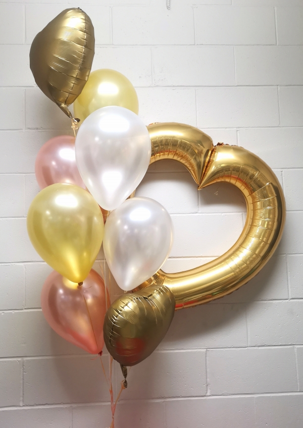 Rose Gold & White & Gold Supreme Love Bouquet