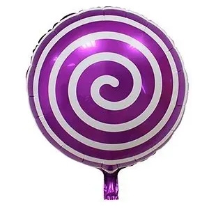 18" Round Purple Lollipop Balloon
