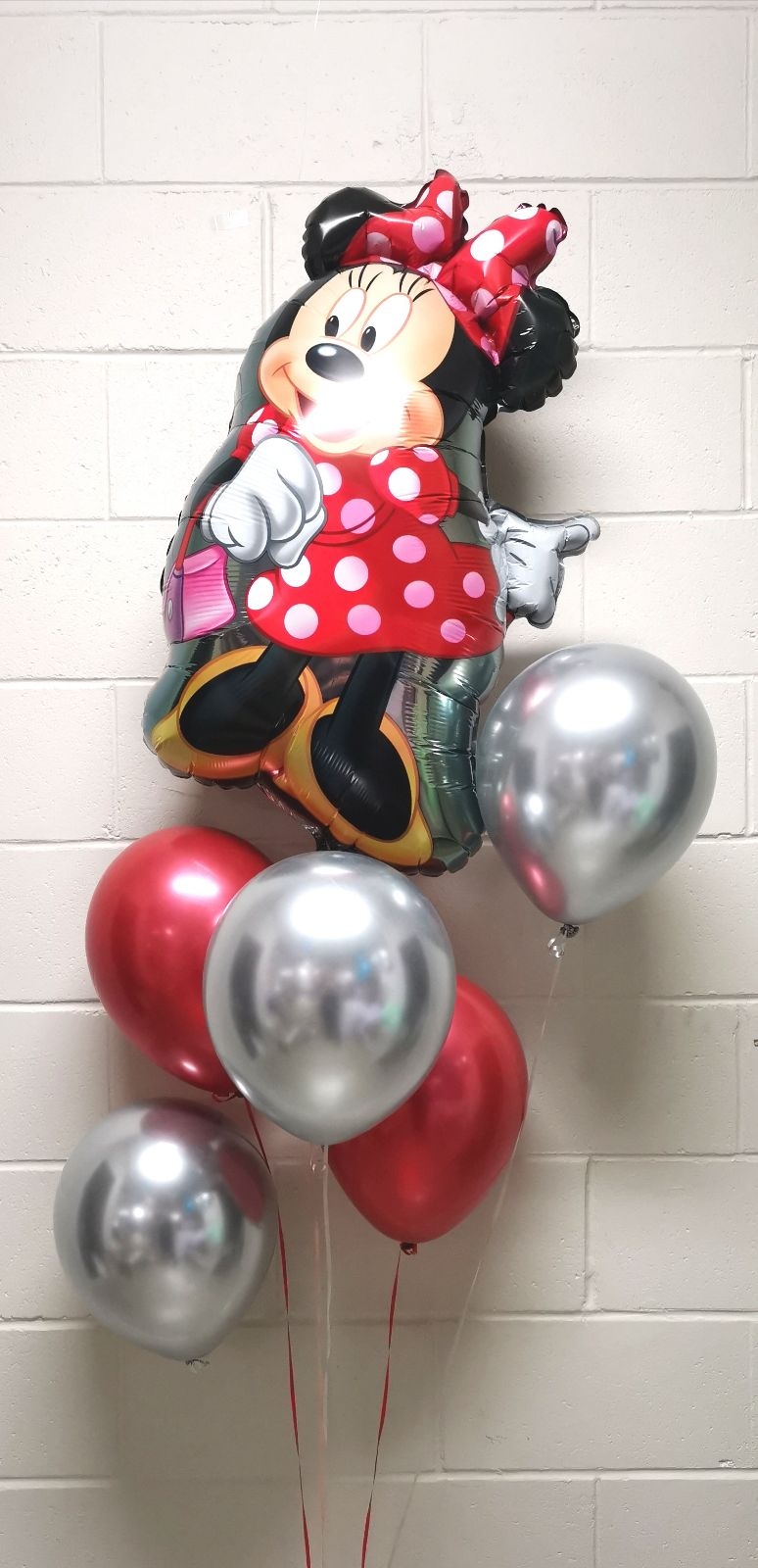 Ruby Red Minnie Mouse Balloon Bouquet 
