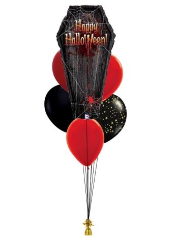 Chilly Coffin Haunted Halloween Balloon Bouquet 