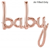 Baby Script Rose Gold Air Balloon 