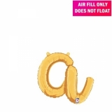 Script Letter Gold Balloon - Letter a