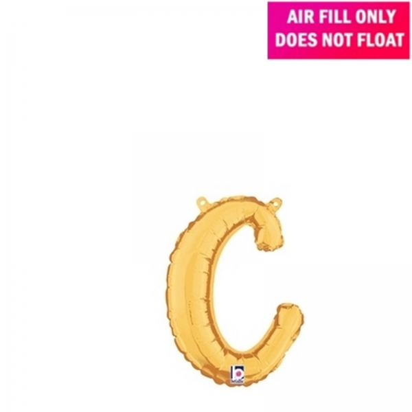 Script Letter Gold Balloon - Letter c