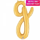 Script Letter Gold Balloon - Letter g