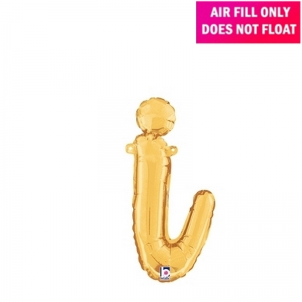 Script Letter Gold Balloon - Letter i