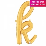 Script Letter Gold Balloon - Letter k