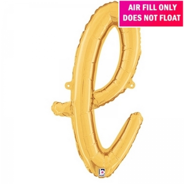 Script Letter Gold Balloon - Letter l