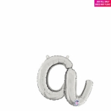 Script Letter Silver Balloon - Letter a