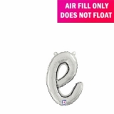 Script Letter Silver Balloon - Letter e