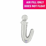 Script Letter Silver Balloon - Letter i