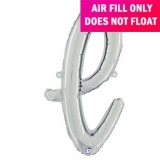 Script Letter Silver Balloon - Letter l