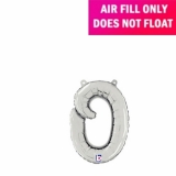 Script Letter Silver Balloon - Letter o