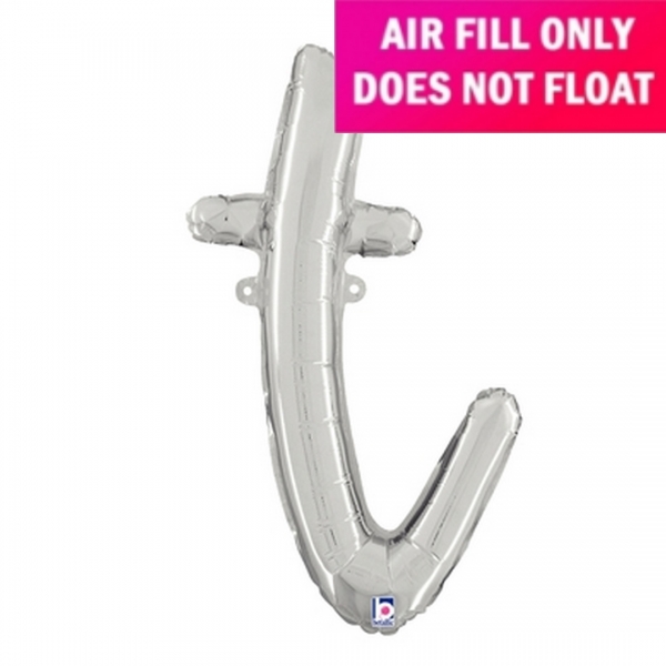  Script Letter Silver Balloon - Letter t