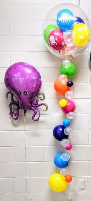 Sea Creatures Bubble Strand Birthday Bouquet Balloon Set