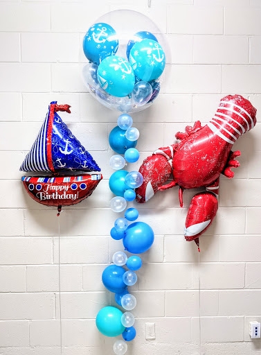 Sea Nautical Bubble Strand Birthday Bouquet Balloon Set