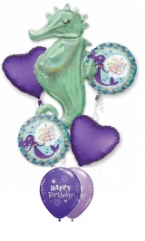 Seahorse Mermaid Wishes Balloon Bouquet