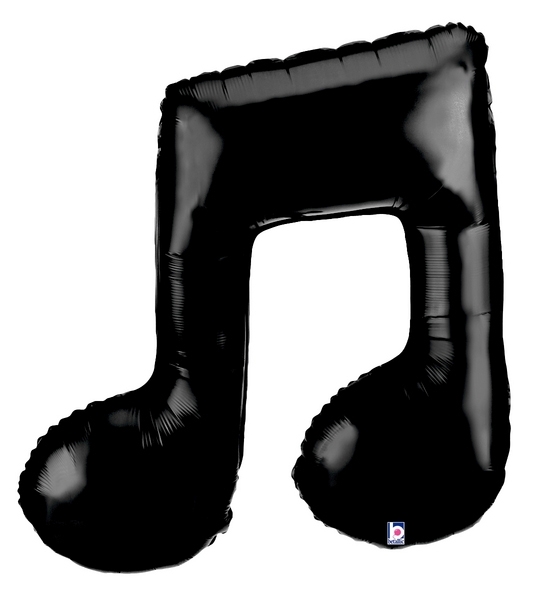Shape Double Music Note Black 40"