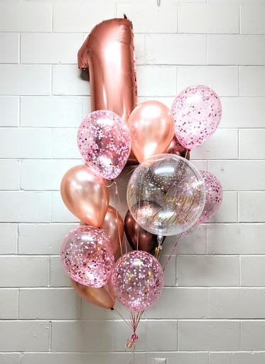 Shimmering Rose Gold & Pink Birthday Pick An Age